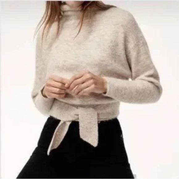 Aritzia Wilfred - Lorin Sweater Heather Oatmeal - XXS - Picture 4 of 10